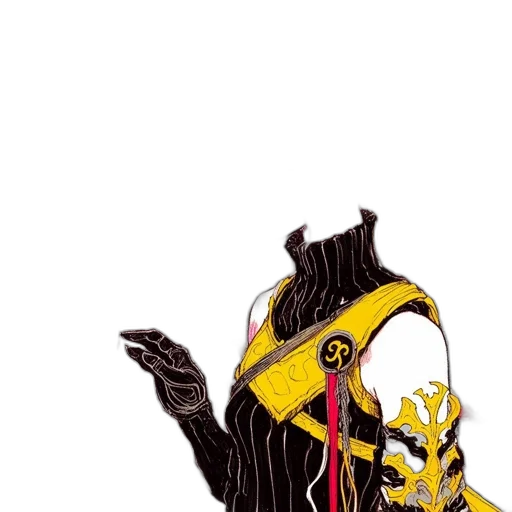 mask, crown, face, hair, comic book art, concept art, anime, cyberpunk transparent PNG cut-out