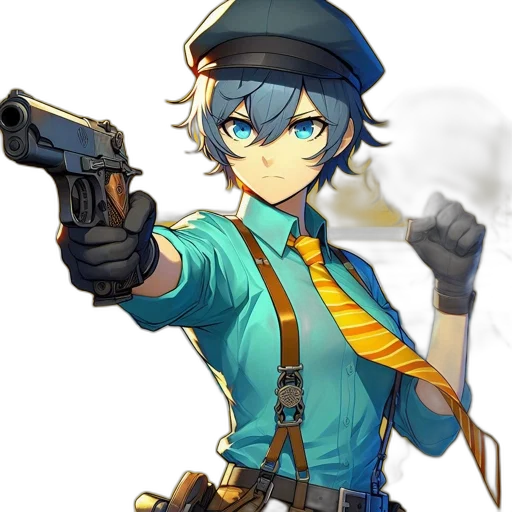 staff, weapon, hat, pixel art, anime, concept art, cartoon, blue transparent PNG cut-out