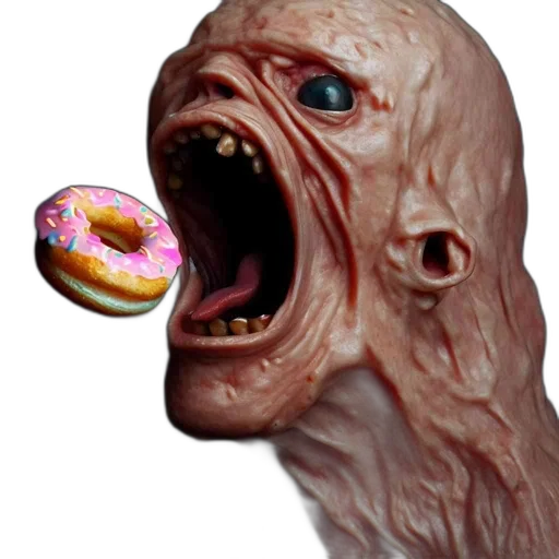 food, creature, face, animal, concept art, 3d render, photorealistic, pixel art transparent PNG cut-out