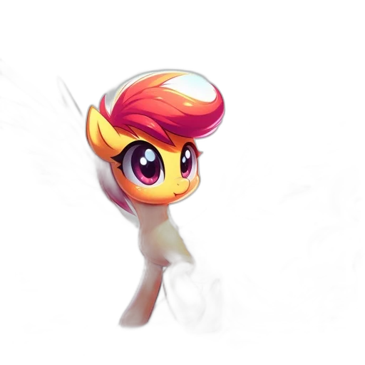 staff, creature, animal, hair, concept art, 3d render, fantasy art, pixel art transparent PNG cut-out