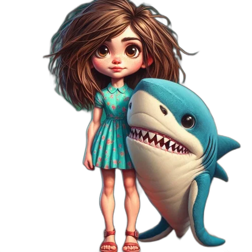 creature, animal, dress, concept art, cartoon, fantasy art, pixel art, underwater transparent PNG cut-out