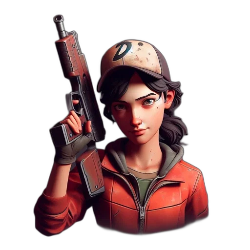 weapon, jacket, face, hat transparent PNG cut-out