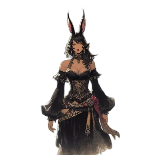 dress, mask, staff, hat, concept art, fantasy art, pixel art, comic book art transparent PNG cut-out