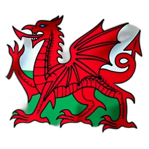 dragon, wales, flag, emblem transparent PNG cut-out