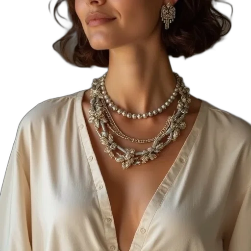 jewelry, crown, dress, photorealistic, earth tones, layered, lariage, necklace transparent PNG cut-out