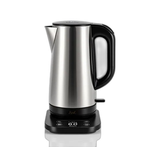 robot, staff, 3d render, photorealistic, modern, electric, kettle, sleek transparent PNG cut-out