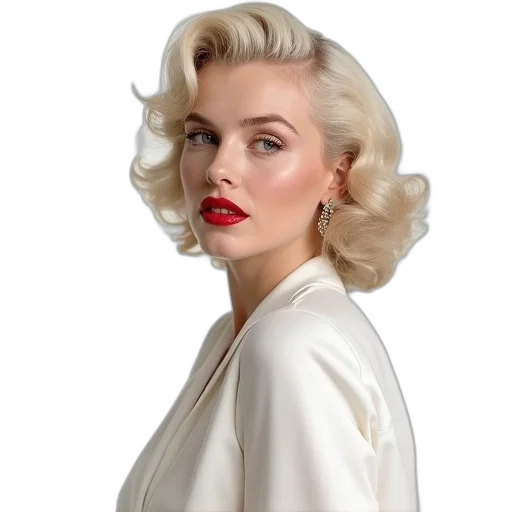 jewelry, jacket, hair, face transparent PNG cut-out