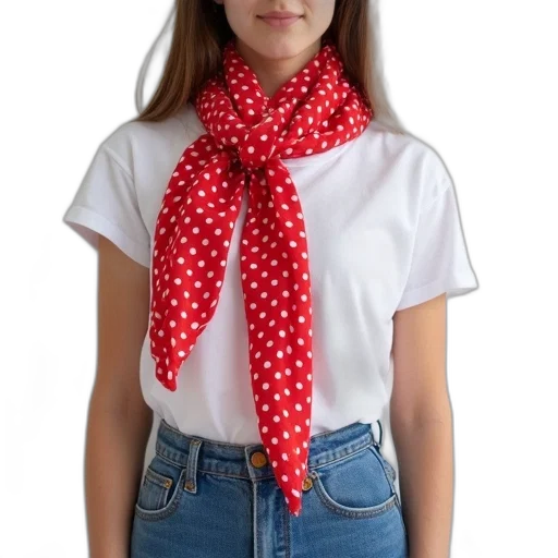 jacket, jewelry, red, person, wearing, white, t-shirt, blue transparent PNG cut-out