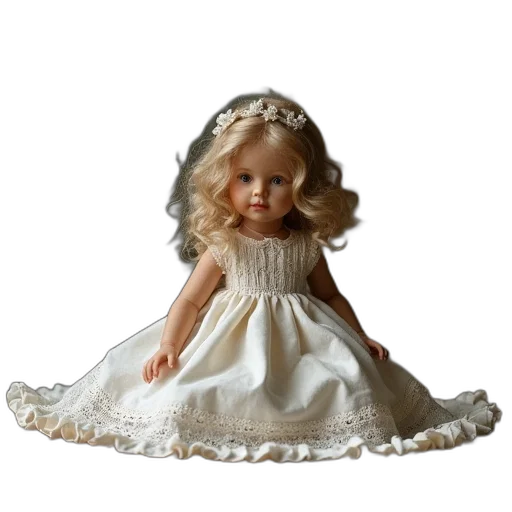 dress, crown, jewelry, photorealistic transparent PNG cut-out