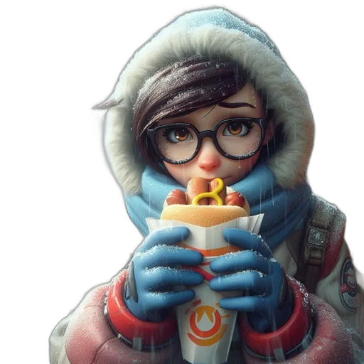 food, jacket, face, staff, photorealistic, concept art, fantasy art, 3d render transparent PNG cut-out