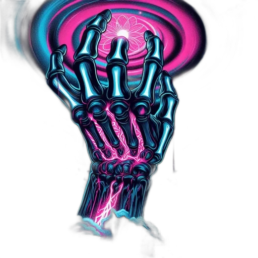 mask, crown, weapon, robot, concept art, vaporwave, cyberpunk, fantasy art transparent PNG cut-out