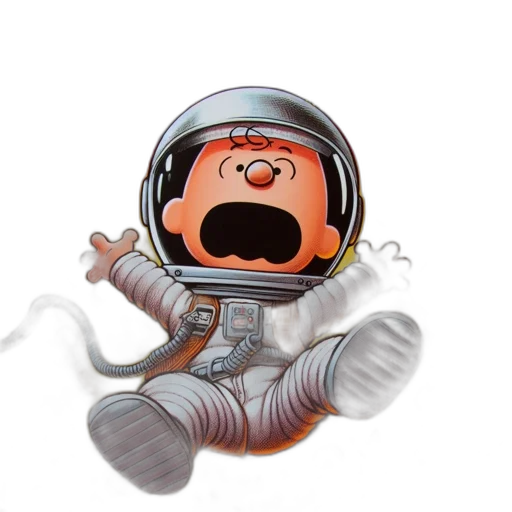 staff, concept art, comic book art, cartoon, 3d render, outer space, peanuts, series transparent PNG cut-out