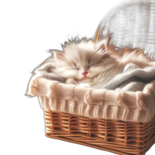 furniture, animal, food, photorealistic, 3d render, concept art, pixel art, kitten transparent PNG cut-out