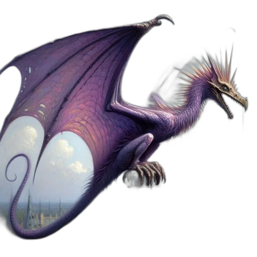 dragon, creature, animal, staff, fantasy art, concept art, photorealistic, 3d render transparent PNG cut-out