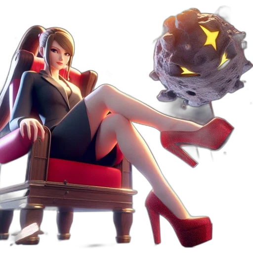 crown, furniture, shoes, staff, concept art, 3d render, fantasy art, pixel art transparent PNG cut-out