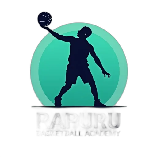 pixel art, fantasy art, 3d render, stylized, logo, featuring, silhouette, basketball transparent PNG cut-out