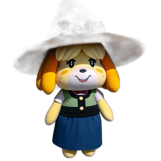 hat, staff, animal, mask, 3d render, concept art, pixel art, fantasy art transparent PNG cut-out