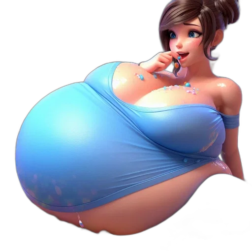dress, food, concept art, 3d render, photorealistic, fantasy art, blue, animated transparent PNG cut-out