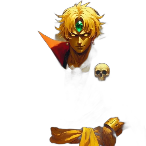 mask, face, staff, crown, concept art, fantasy art, pixel art, 3d render transparent PNG cut-out