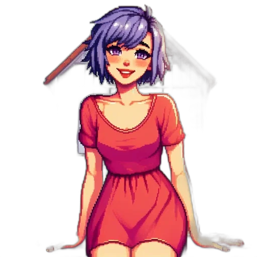 staff, dress, weapon, sword, pixel art, anime, fantasy art, cartoon transparent PNG cut-out