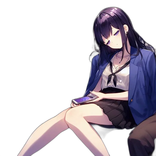 dress, staff, weapon, jacket, pixel art, anime, concept art, cyberpunk transparent PNG cut-out