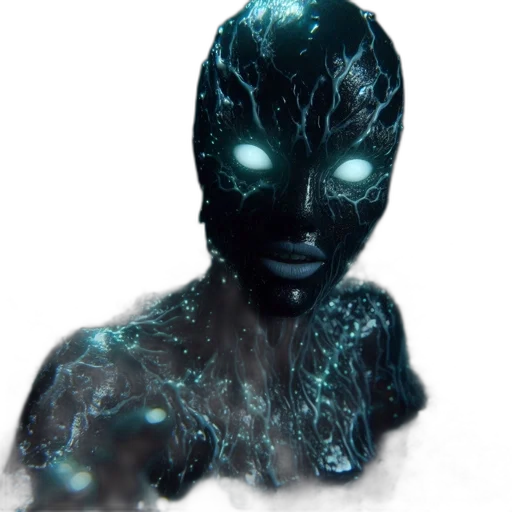 creature, mask, face, robot, concept art, 3d render, cyberpunk, fantasy art transparent PNG cut-out