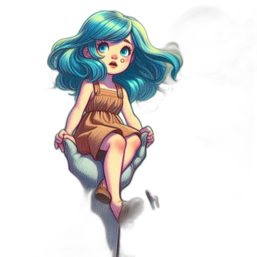 dress, staff, creature, robot, concept art, fantasy art, pixel art, watercolor transparent PNG cut-out