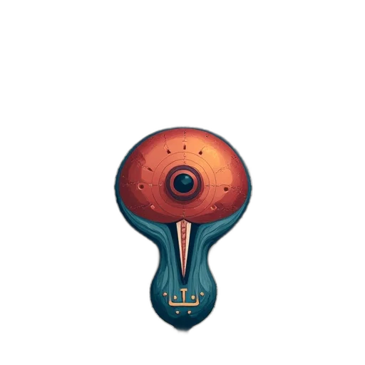 staff, weapon, umbrella, mask, concept art, pixel art, fantasy art, 3d render transparent PNG cut-out