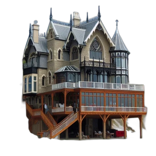 building, furniture, 3d render, concept art, photorealistic, gorgeous, gothic, architecture transparent PNG cut-out