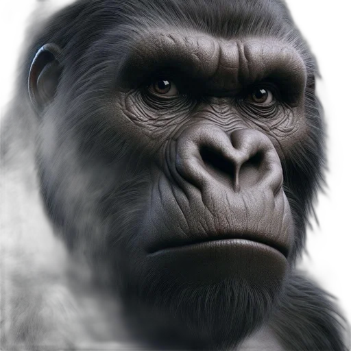 animal, face, creature, mask, photorealistic, concept art, 3d render, oil painting transparent PNG cut-out