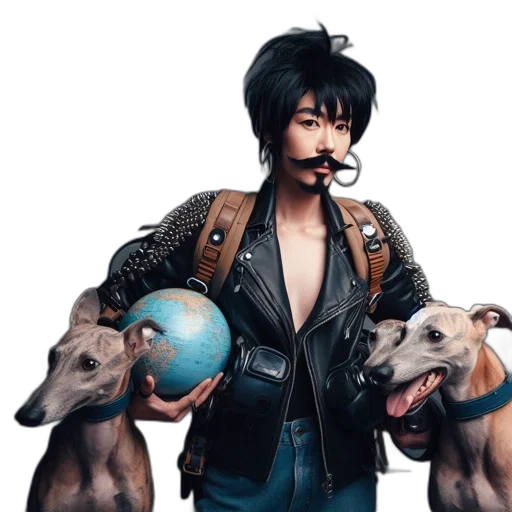 animal, photorealistic, concept art, cyberpunk, fantasy art, individual, punk, aesthetic transparent PNG cut-out