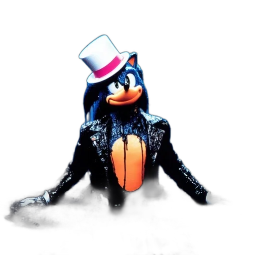 hat, jacket, robot, animal, 3d render, concept art, cartoon, sonic transparent PNG cut-out