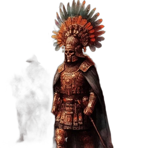 staff, mask, concept art, fantasy art, 3d render, photorealistic, ancient, warrior transparent PNG cut-out