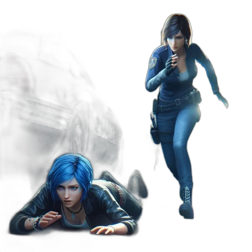 concept art, cyberpunk, comic book art, 3d render, blue, dark, underground, parking transparent PNG cut-out