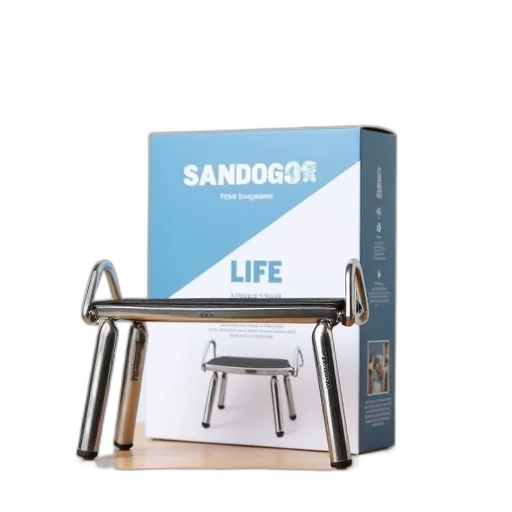 furniture, jewelry, 3d render, stainless, steel, folding, step, displayed transparent PNG cut-out