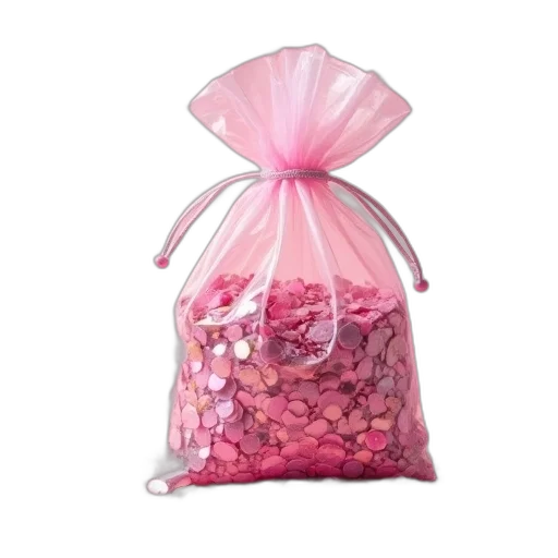 food, jewelry, pretty, pink, posh, confetti, mix, bag transparent PNG cut-out