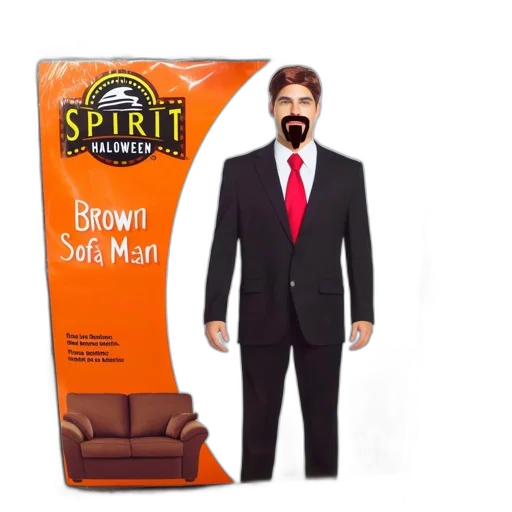 jacket, hair, furniture, mask, cartoon, concept art, 3d render, halloween transparent PNG cut-out