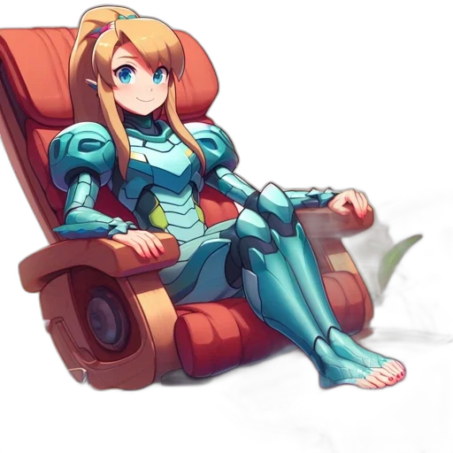 robot, furniture, dress, crown, concept art, anime, pixel art, vaporwave transparent PNG cut-out