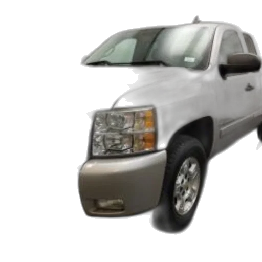 car, silver, chevrolet, truck, parked, indoors, tiled, floor transparent PNG cut-out