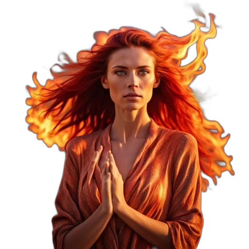 dragon, dress, fantasy art, concept art, pixel art, comic book art, fire, sunset transparent PNG cut-out
