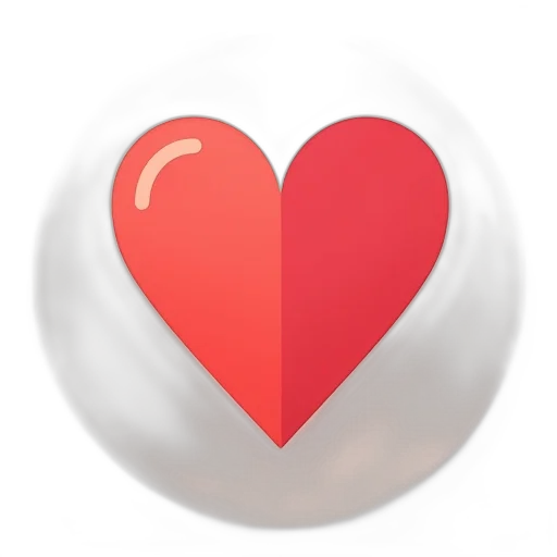 3d render, simple, symbol, love transparent PNG cut-out
