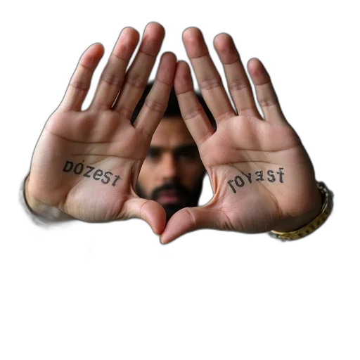 jewelry, photorealistic, 3d render, image, man, holding, his, hands transparent PNG cut-out