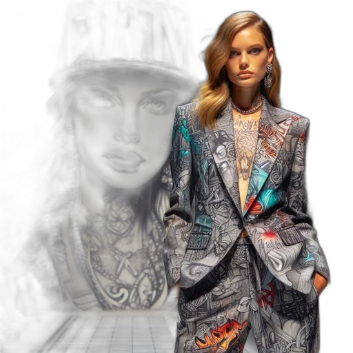 jacket, photorealistic, concept art, fantasy art, 3d render, earth tones, fashion, show transparent PNG cut-out