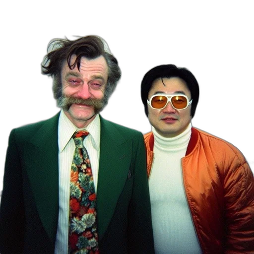jacket, staff, mask, face, vaporwave, photorealistic, outer space, two transparent PNG cut-out