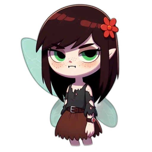 staff, creature, pixel art, cartoon, anime, fantasy art, dark, green transparent PNG cut-out