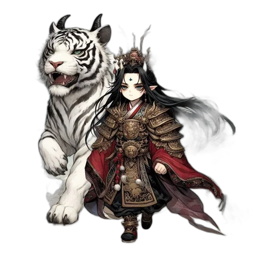 staff, animal, dragon, fantasy art, concept art, pixel art, anime, monochrome transparent PNG cut-out
