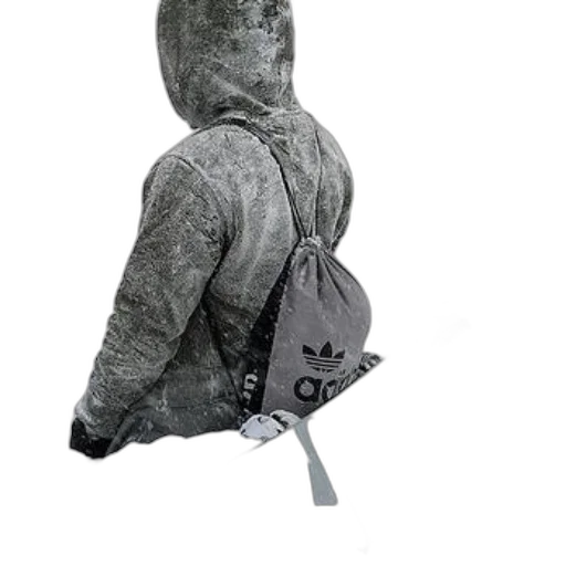 jacket, umbrella, staff, hat, 3d render, photorealistic, concept art, person transparent PNG cut-out