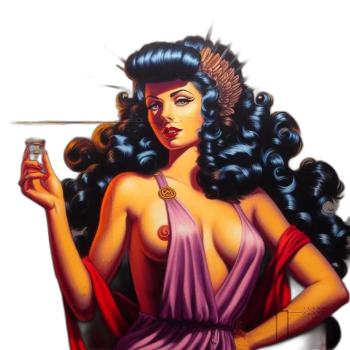 dress, crown, comic book art, pixel art, oil painting, photorealistic, neon lights, female transparent PNG cut-out