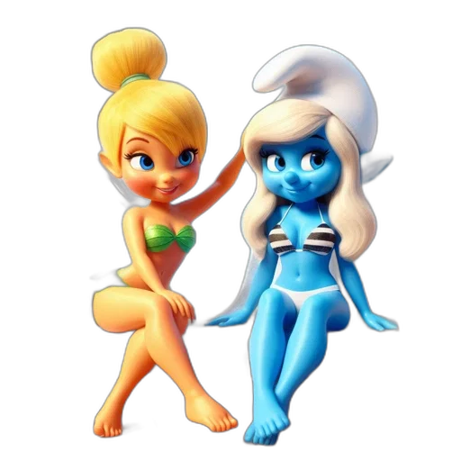 concept art, 3d render, pixel art, cartoon, underwater, blue, two, cartoonish transparent PNG cut-out