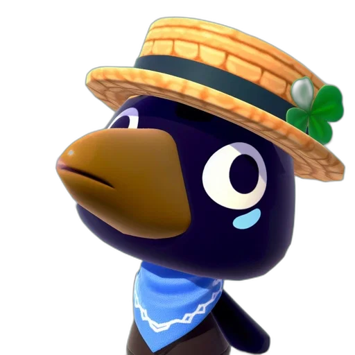 hat, staff, animal, mask, 3d render, concept art, pixel art, blue transparent PNG cut-out
